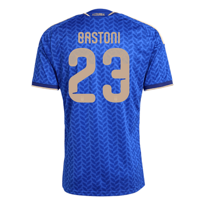 BASTONI #23 Heren Italië Thuis Voetbalshirt WK Voetbal 2026 - achterkant