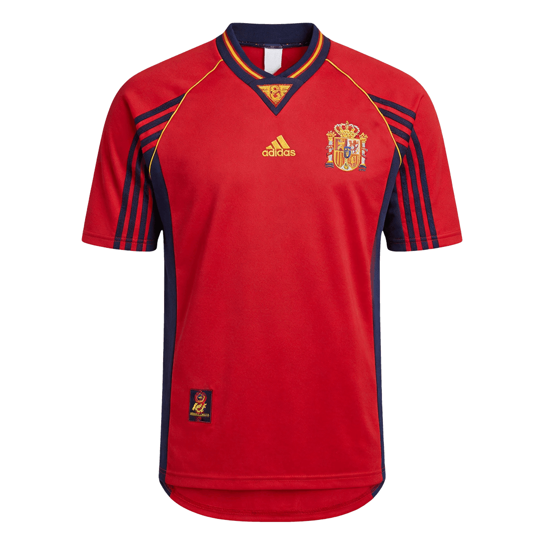 Retro Spanje Thuis Voetbalshirt 1998 - voorkant