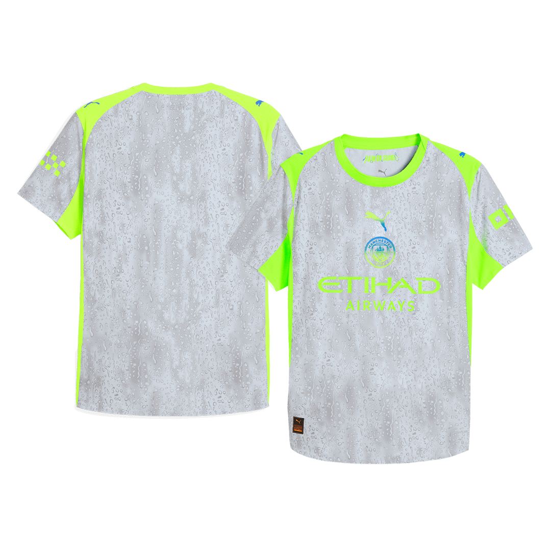 Manchester City Derde Spelersversie Voetbalshirt 2025/26 - Slim Fit - zijkant