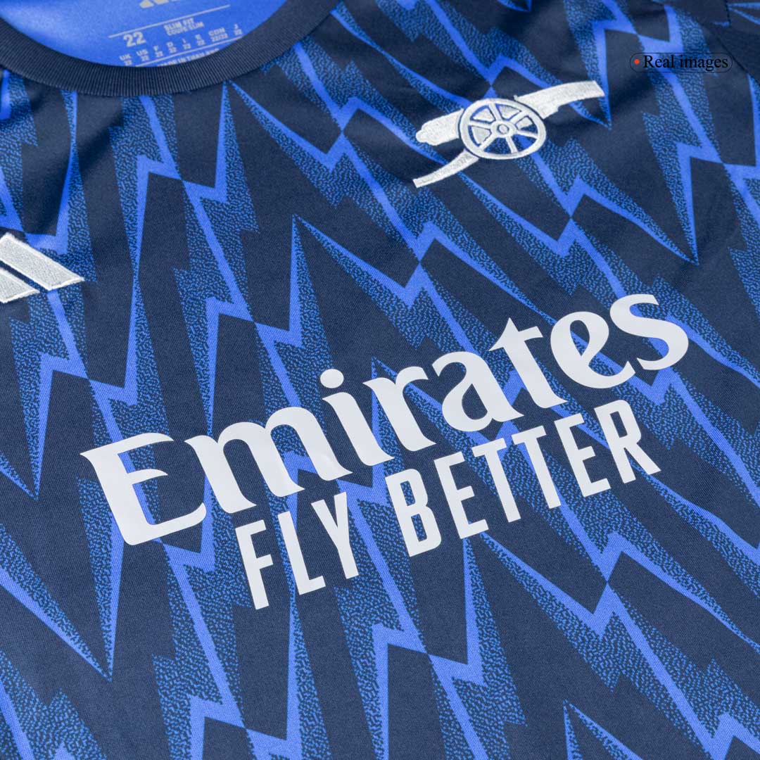 Kinder Arsenal Uit Tenue 2025/26 - close-up