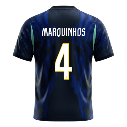 MARQUINHOS #4 Heren Brazilië uitshirt WK Voetbal 2026