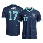 WIRTZ #17 Heren Duitsland uitshirt WK Voetbal 2026