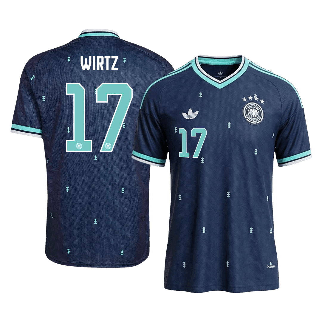 WIRTZ #17 Heren Duitsland Uit Voetbalshirt WK Voetbal 2026 - voorkant