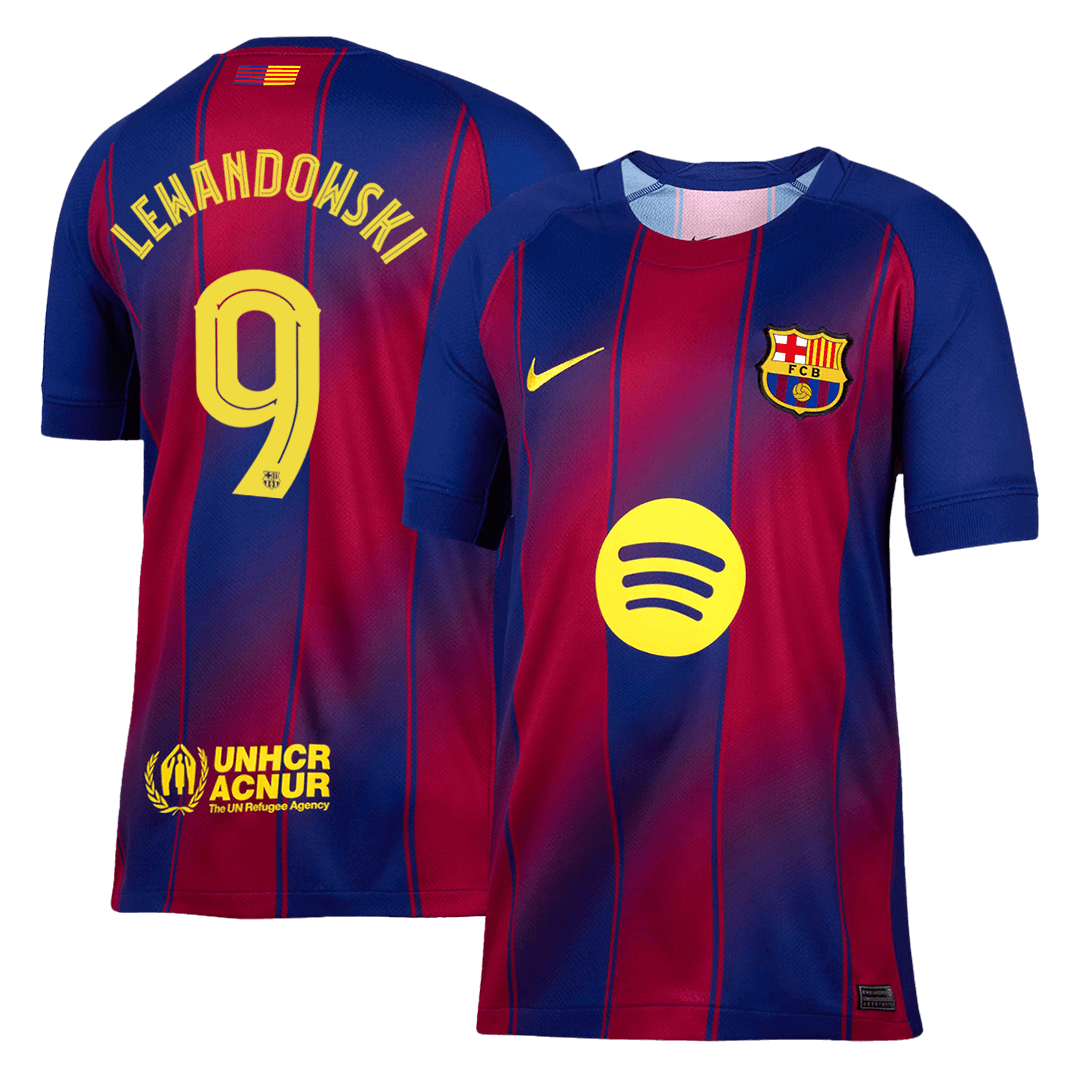 LEWANDOWSKI #9 Heren Barcelona Thuis Voetbalshirt 2025/26 - UCL [PREMIUM]