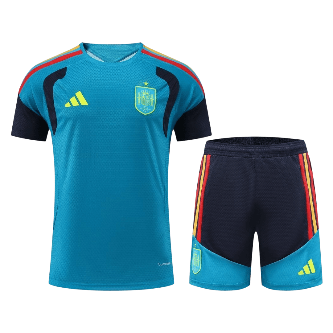 Spanje Pre-Match Spelersversie Set WK Voetbal 2026 - Slim Fit - voorkant