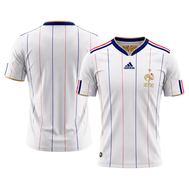 Retro Frankrijk Uit Voetbalshirt 2010 - detail