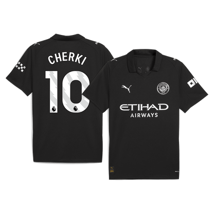 CHERKI #10 Heren Manchester City Uit Voetbalshirt 2025/26 - voorkant