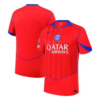 Heren PSG Derde Voetbalshirt 2025/26 Rode Eiffelster - detail