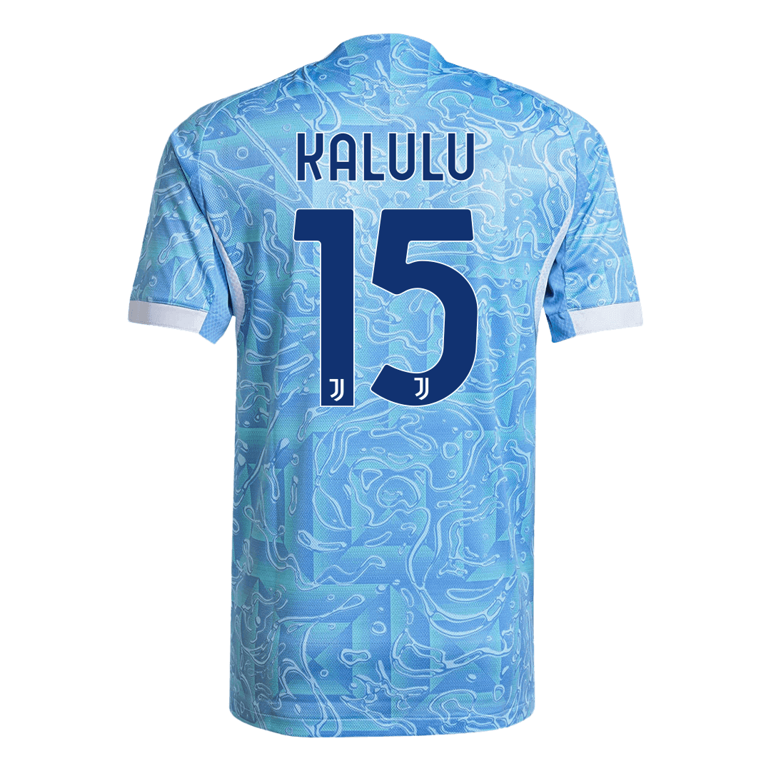 KALULU #15 Juventus Uit Spelersversie Voetbalshirt 2025/26 - Slim Fit - zijkant