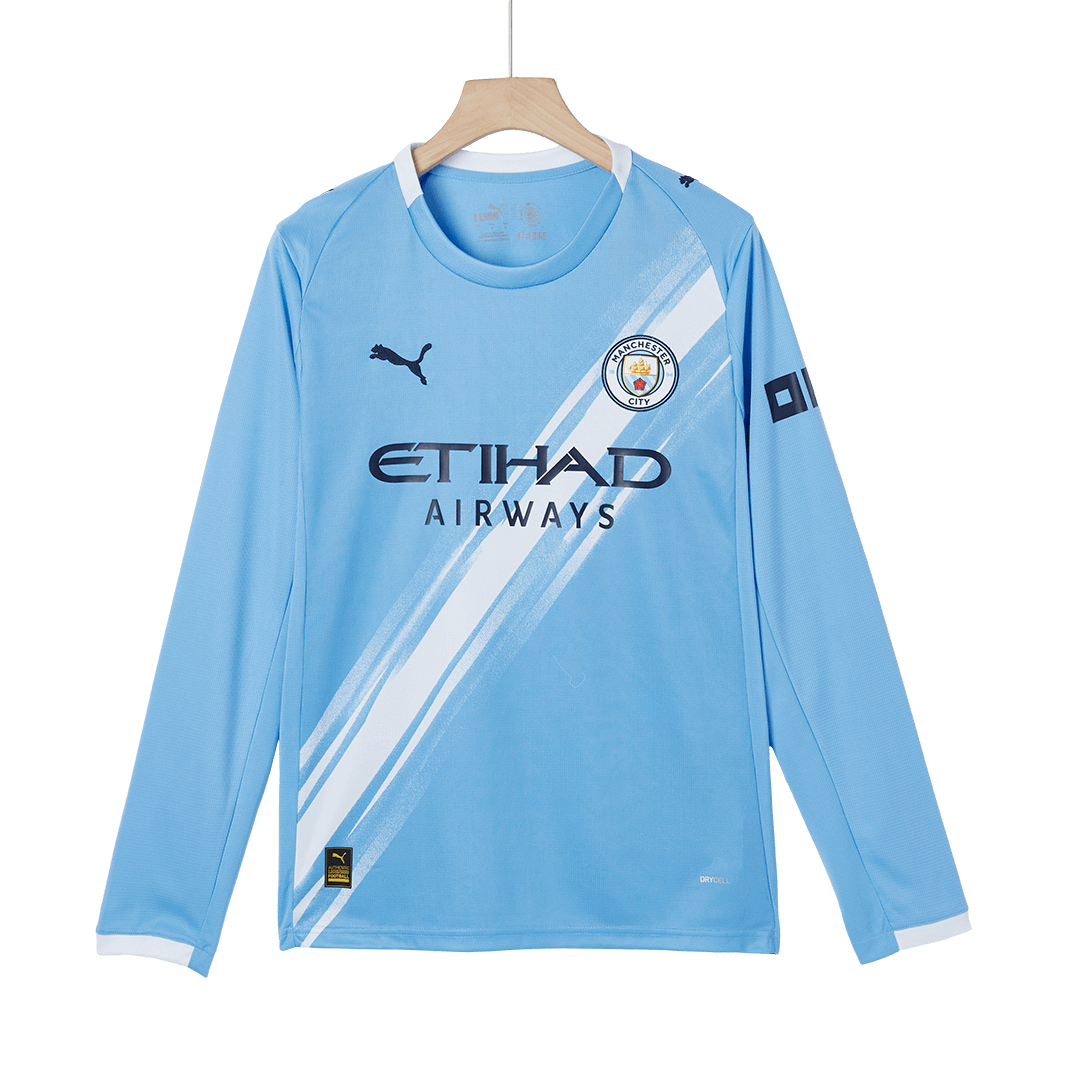 Heren Manchester City Thuis Lange Mouwen Voetbalshirt 2025/26 - extra