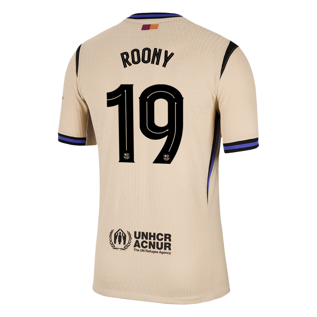 ROONY #19 Barcelona Uit Spelersversie Voetbalshirt 2025/26 - UCL - Slim Fit - detail