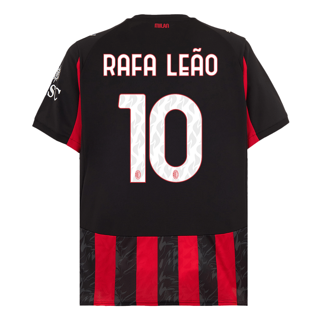 RAFA LEÃO #10 Heren AC Milan Thuis Voetbalshirt 2025/26 [PREMIUM] - close-up