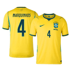 MARQUINHOS #4 Heren Brazilië thuisshirt WK Voetbal 2026