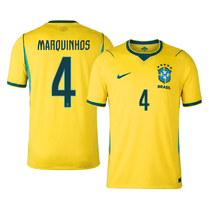 MARQUINHOS #4 Heren Brazilië thuisshirt WK Voetbal 2026