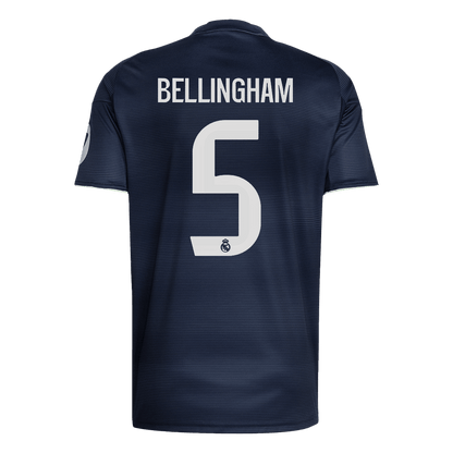BELLINGHAM #5 Heren Real Madrid Uit Voetbalshirt 2025/26 - close-up
