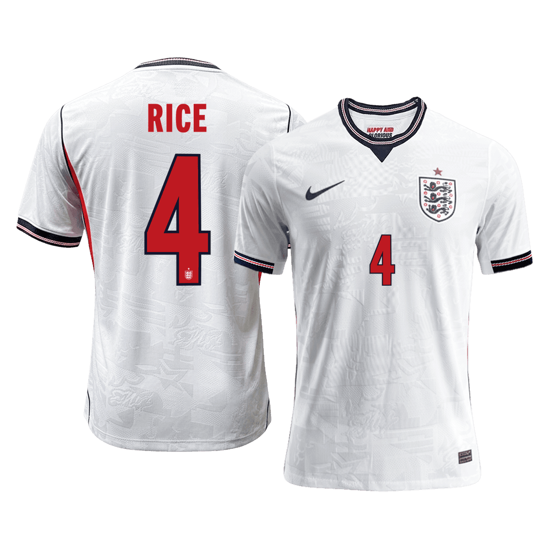 RICE #4 Engeland Thuis Spelersversie Voetbalshirt WK Voetbal 2026 - Slim Fit - voorkant