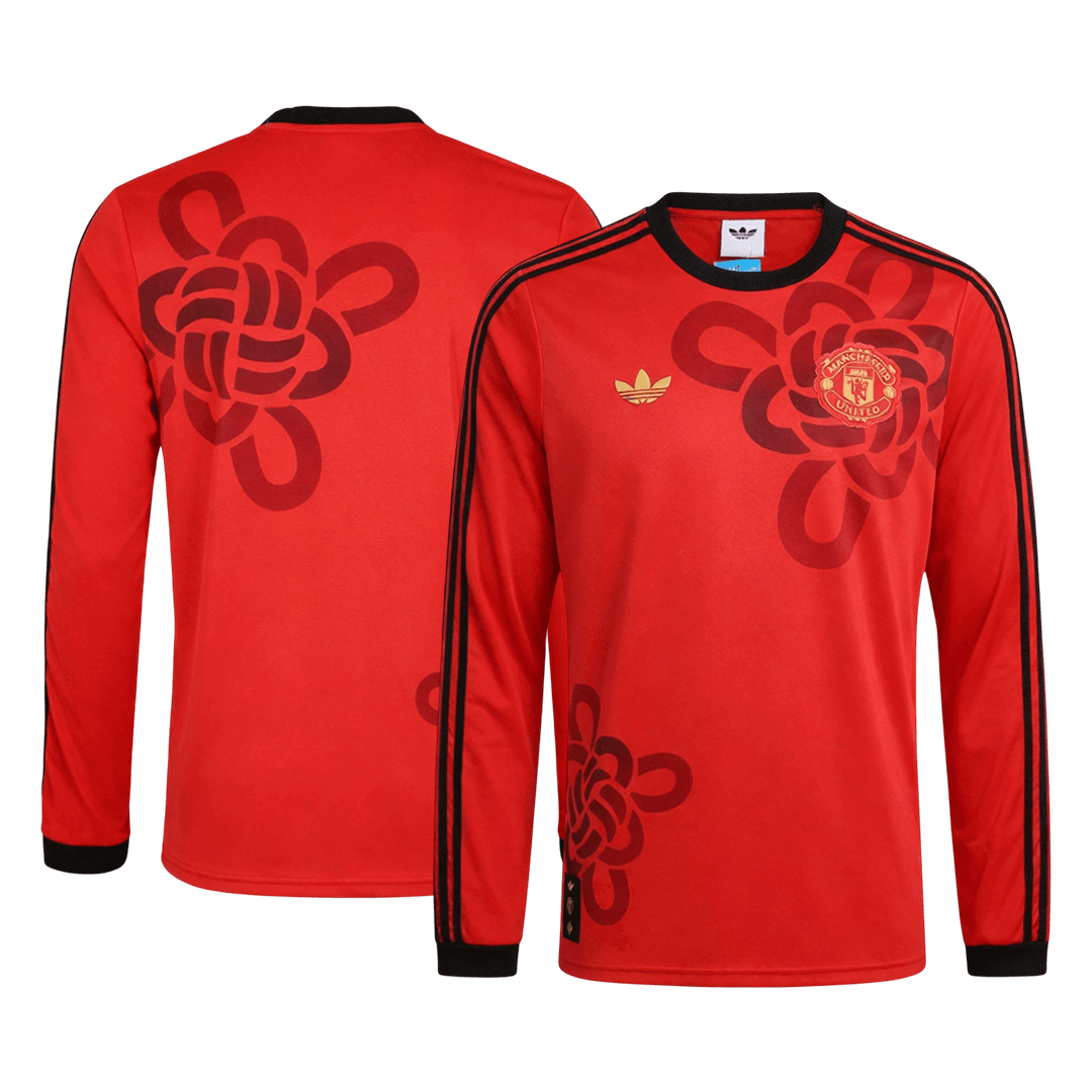 Heren Manchester United Lange Mouwen Voetbalshirt 2025/26 - achterkant
