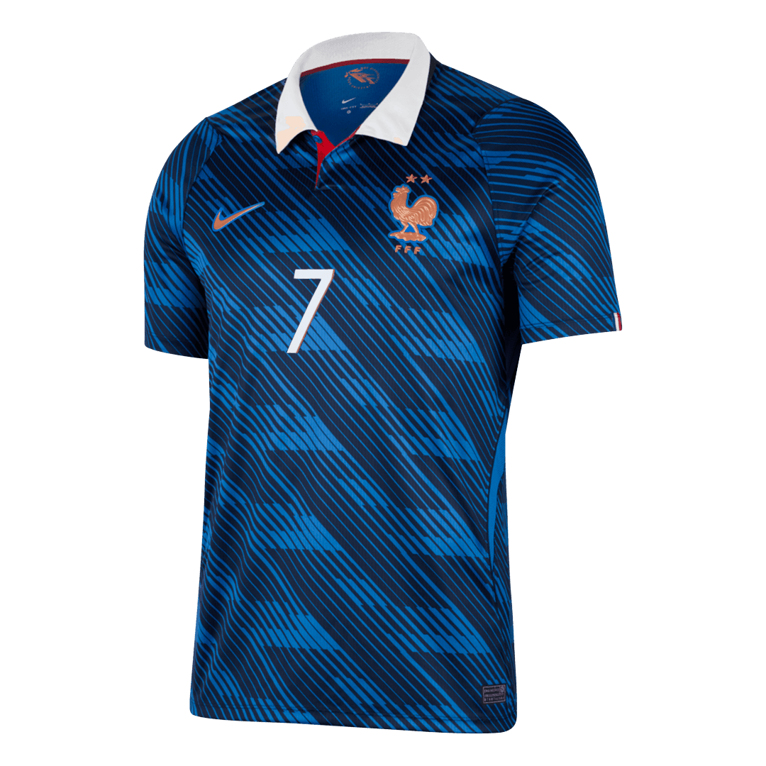 DEMBÉLÉ #7 Heren Frankrijk Thuis Voetbalshirt WK Voetbal 2026 - zijkant
