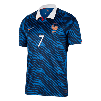 DEMBELE #7 Heren Frankrijk Thuis Voetbalshirt WK Voetbal 2026 - zijkant