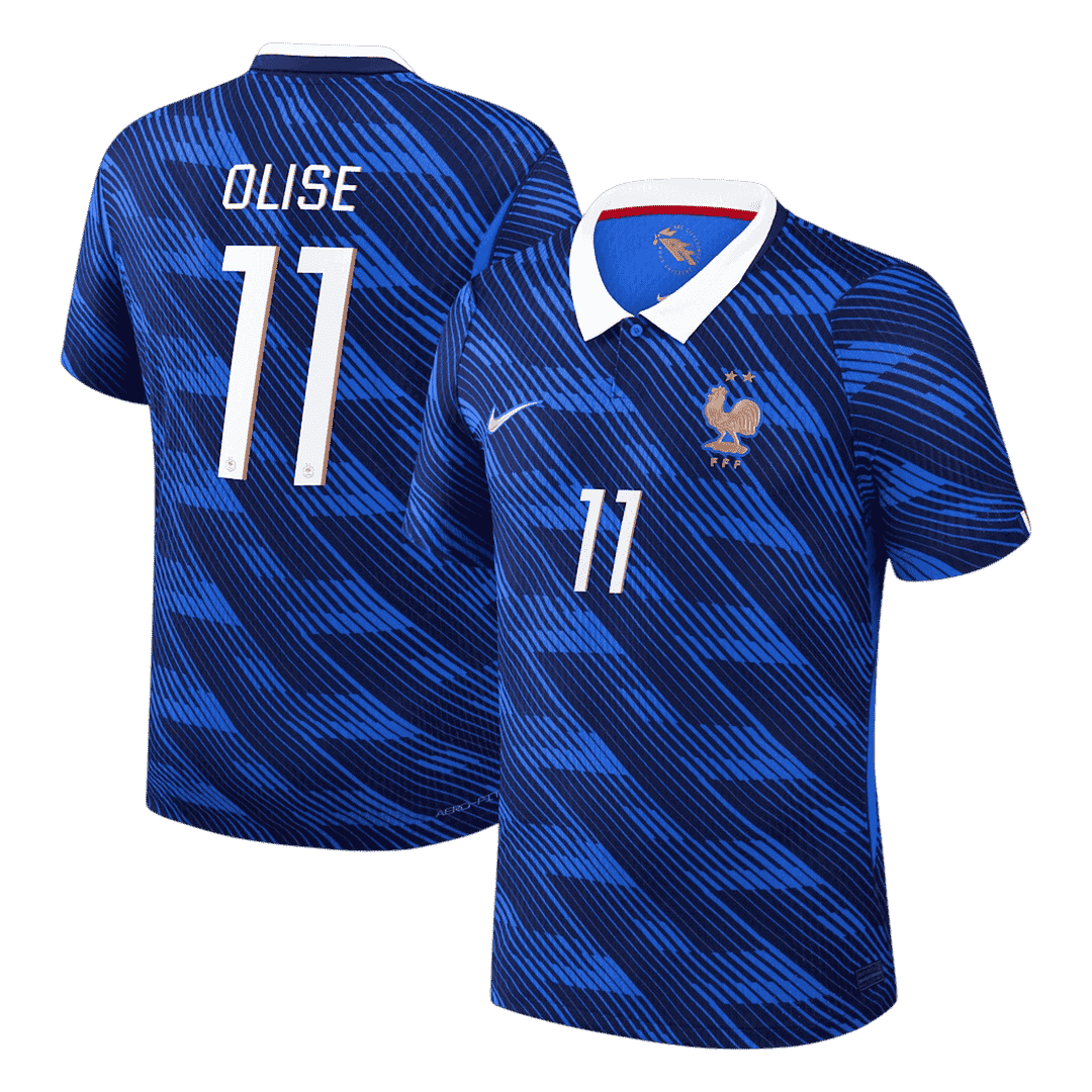 OLISE #11 Frankrijk Thuis Spelersversie Voetbalshirt WK Voetbal 2026 - Slim Fit - voorkant