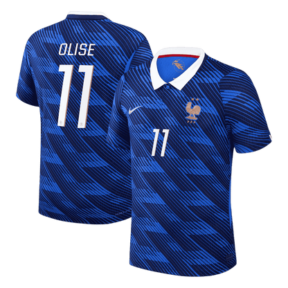 OLISE #11 Frankrijk Thuis Spelersversie Voetbalshirt WK Voetbal 2026 - Slim Fit - voorkant