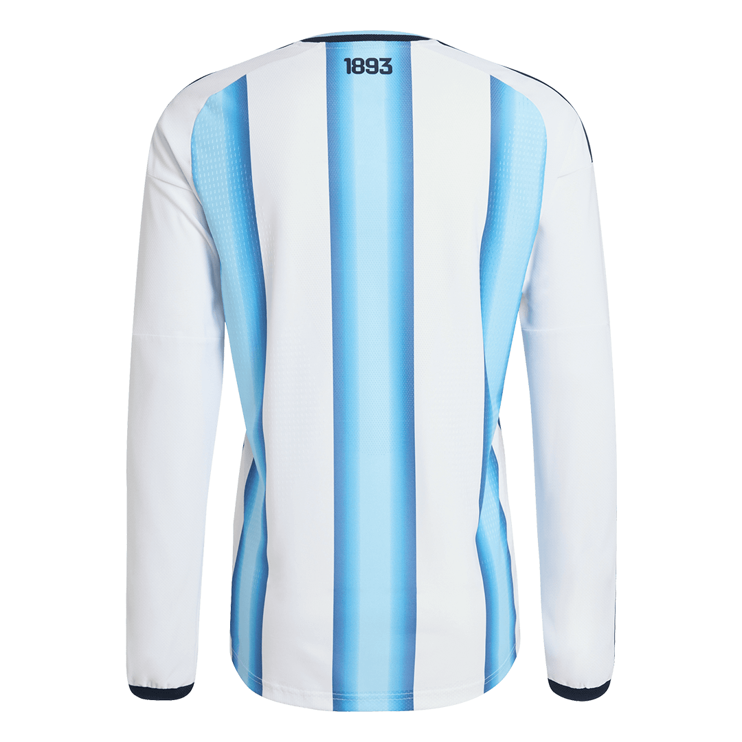 Argentinië Thuis Spelersversie Lange Mouwen Voetbalshirt 2026 - Slim Fit - achterkant