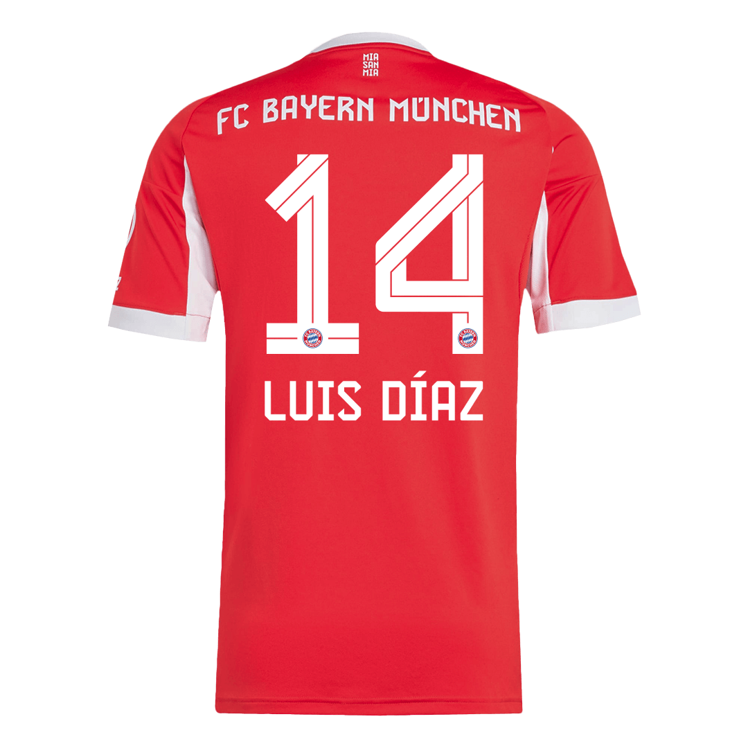 LUIS DíAZ #14 Heren Bayern Munich Thuis Voetbalshirt 2025/26 [PREMIUM] - detail