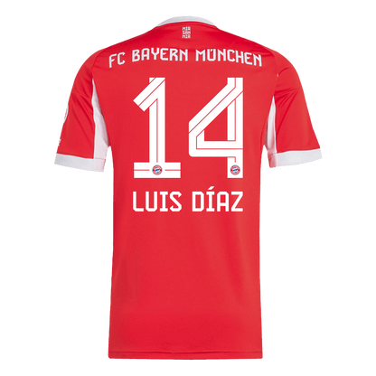 LUIS DíAZ #14 Heren Bayern Munich Thuis Voetbalshirt 2025/26 [PREMIUM] - detail