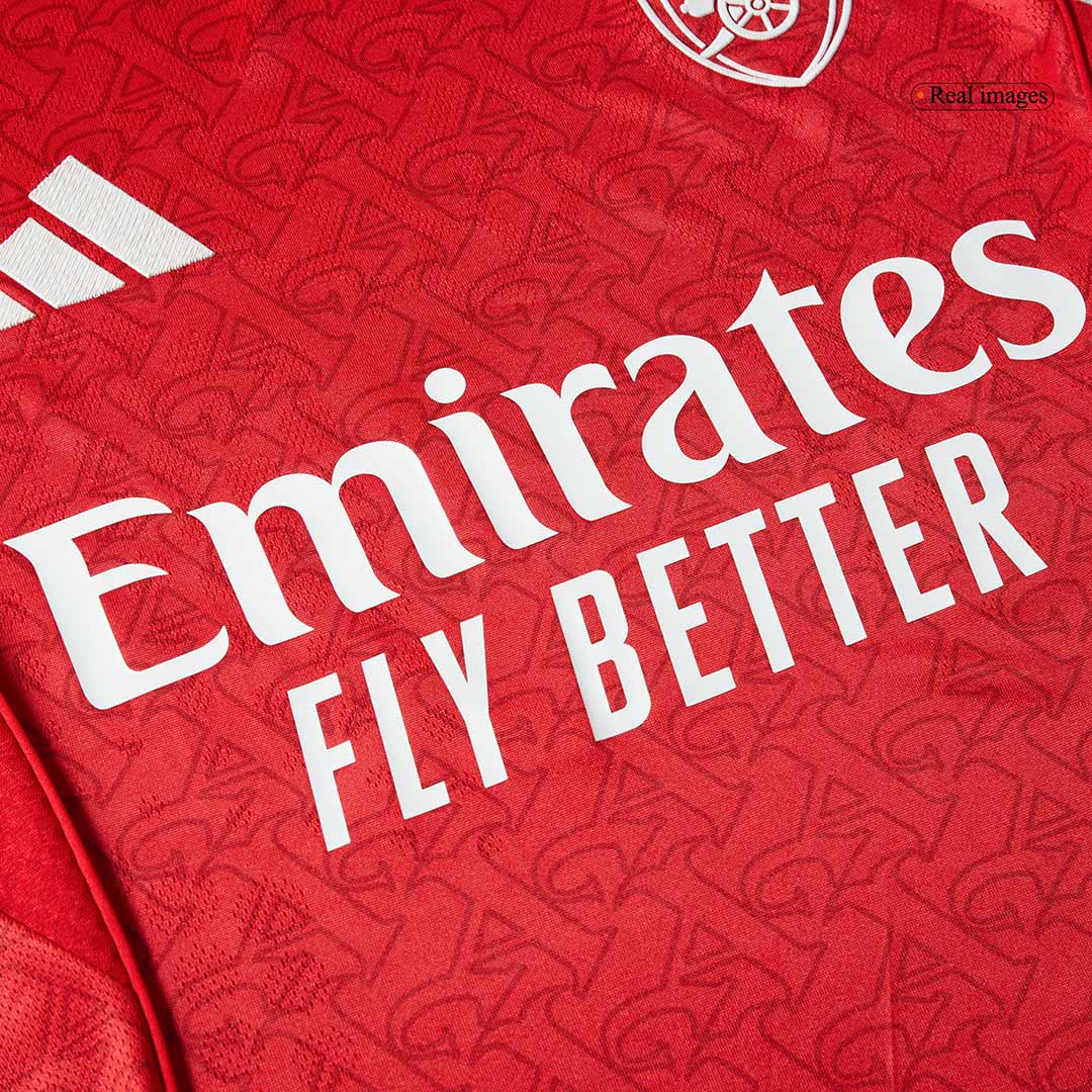 SALIBA #2 Arsenal Thuis Spelersversie Voetbalshirt 2025/26 - Slim Fit - close-up