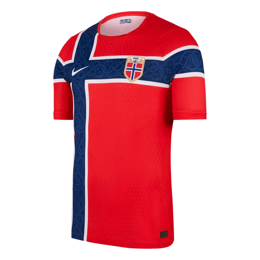 Noorwegen Thuis Spelersversie Voetbalshirt WK Voetbal 2026 - Slim Fit - voorkant