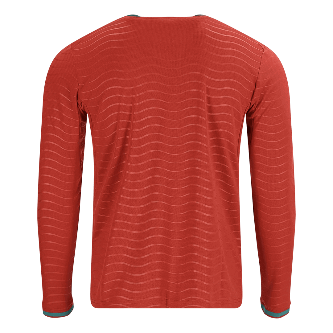 Portugal Thuis Spelersversie Lange Mouwen Voetbalshirt 2026 - Slim Fit - achterkant