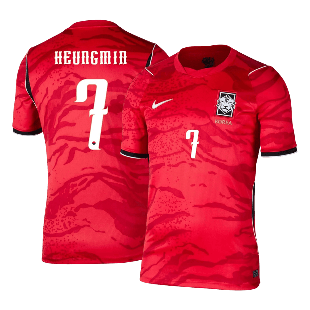 HEUNGMIN #7 Heren Zuid-Korea Thuis Voetbalshirt WK Voetbal 2026 - voorkant