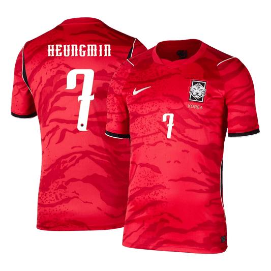 HEUNGMIN #7 Heren Zuid-Korea Thuis Voetbalshirt WK Voetbal 2026 - voorkant