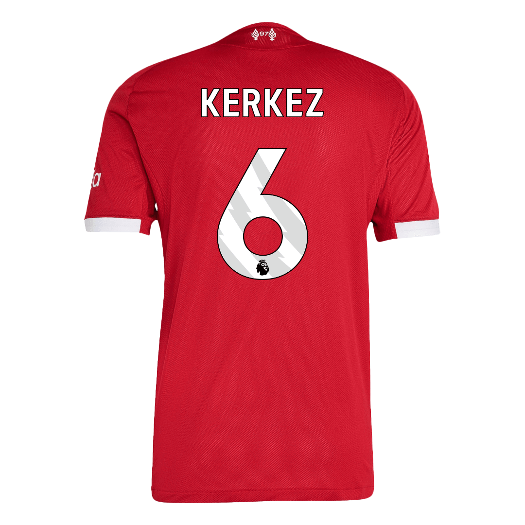 KERKEZ #6 Liverpool Thuis Spelersversie Voetbalshirt 2025/26 - Slim Fit - achterkant