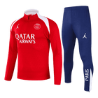 Ensemble de jogging PSG zippé (haut + pantalon) 2025/26 Rouge