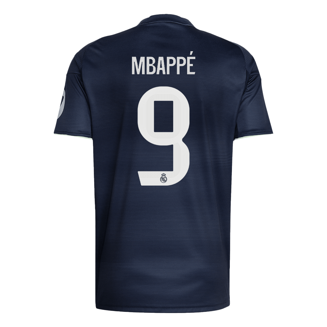 MBAPPé #9 Heren Real Madrid Uit Voetbalshirt 2025/26 - close-up