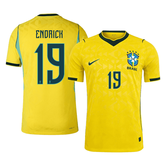 ENDRICK #19 Brazilië Spelersversie thuisshirt WK Voetbal 2026 - slim fit