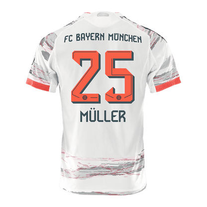MüLLER #25 Bayern Munich Uit Spelersversie Voetbalshirt 2025/26 - Slim Fit - zijkant