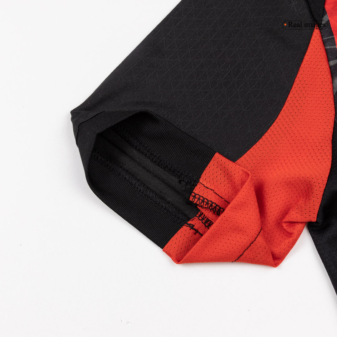 AC Milan Thuis Spelersversie Voetbalshirt 2025/26 - Slim Fit - close-up