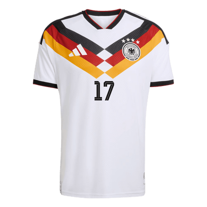WIRTZ #17 Duitsland Thuis Spelersversie Voetbalshirt WK Voetbal 2026 - Slim Fit - achterkant