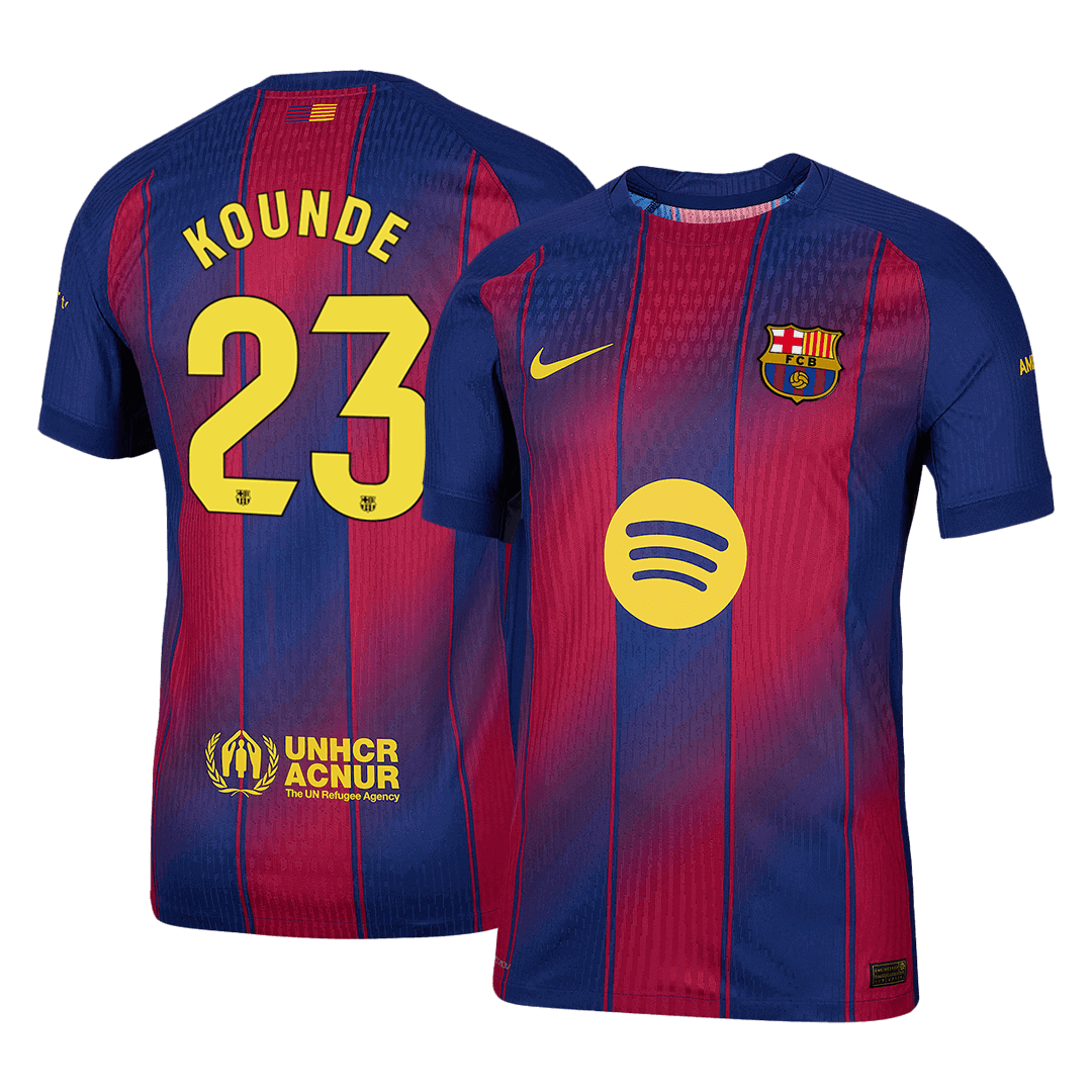KOUNDE #23 Barcelona Thuis Spelersversie Voetbalshirt 2025/26 - Slim Fit