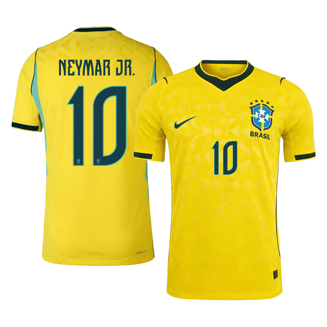 NEYMAR JR. #10 Brazilië Spelersversie thuisshirt WK Voetbal 2026 - slim fit
