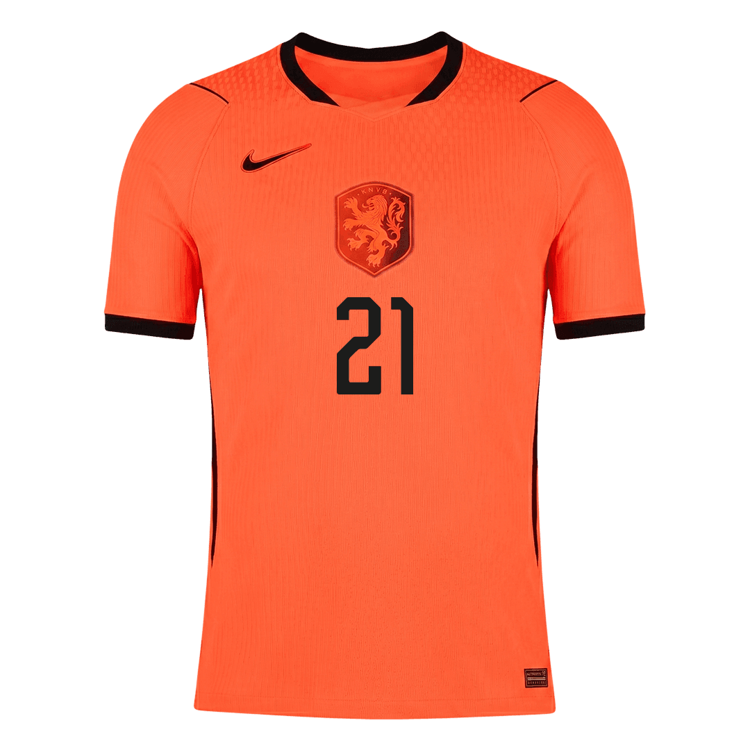 F.DE JONG #21 Nederland Spelersversie thuisshirt WK Voetbal 2026 - slim fit