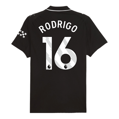 RODRIGO #16 Manchester City Uit Spelersversie Voetbalshirt 2025/26 - Slim Fit - model