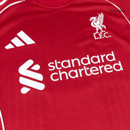 SZOBOSZLAI #8 Liverpool Thuis Spelersversie Voetbalshirt 2025/26 - Slim Fit - zijkant