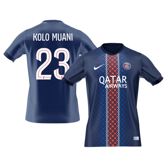 KOLO MUANI #23 Heren PSG Thuis Voetbalshirt 2025/26 [PREMIUM]
