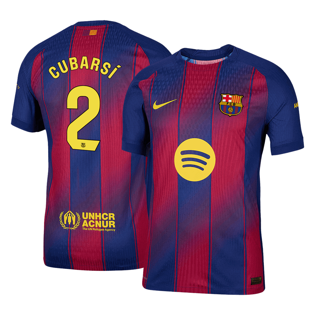 CUBARSí #2 Barcelona Thuis Spelersversie Voetbalshirt 2025/26 - Slim Fit