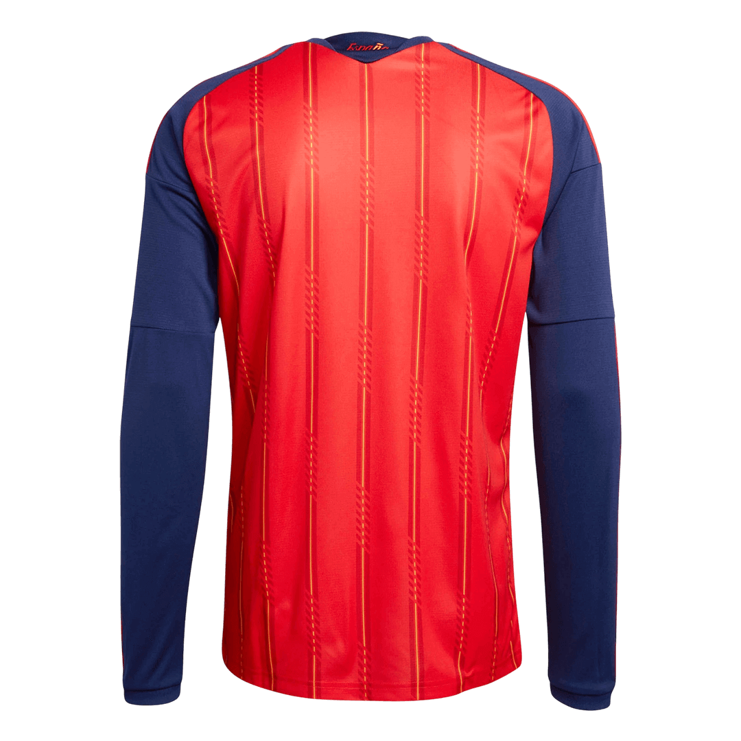 Heren Spanje Thuis Lange Mouwen Voetbalshirt 2026 - achterkant