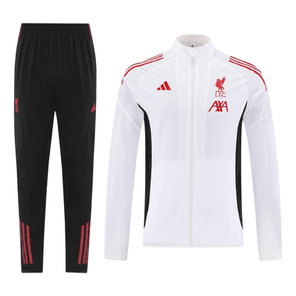 Liverpool Trainingsjack Set(top+broek) 2025/26 White football shirt