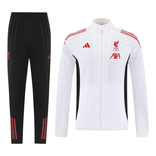 Liverpool Trainingsjack Set(top+broek) 2025/26 White football shirt